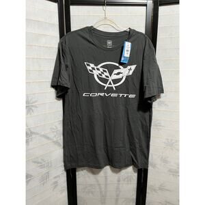 GM Corvette T-Shirt Men’s Medium Black 100% Cotton NWT Official Licensed Tee